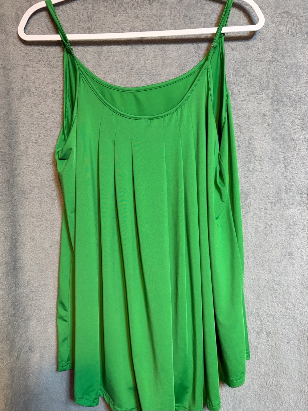 Bright Green Sleeveless A-Line Tank